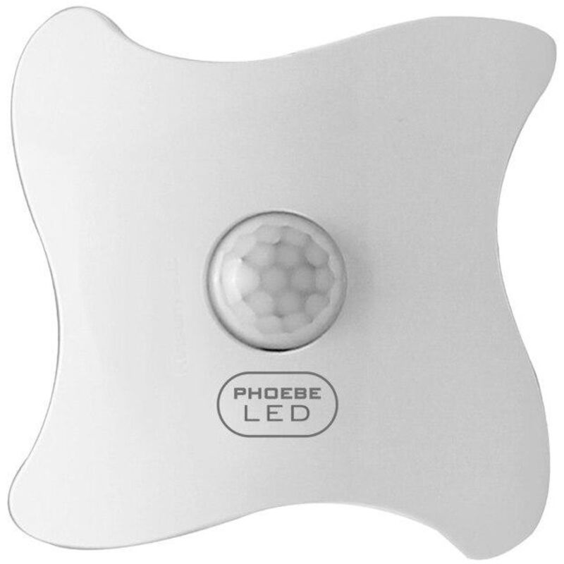 Phoebe LED Night Light Sensor 3000K Warm White Day-Night Auto Bathroom Hallway Bedroom
