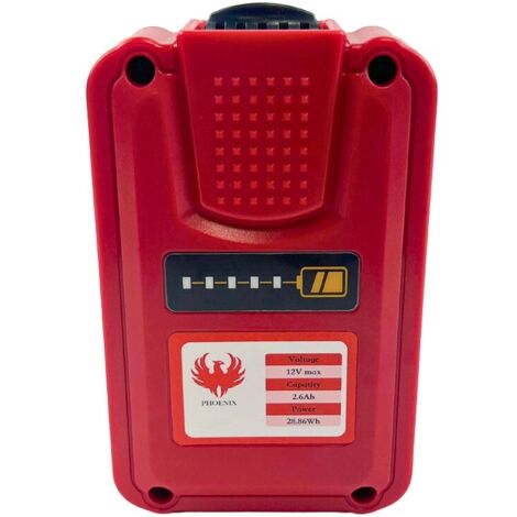 Phoenix – Batterie lithium-ion 12V 2600mAh pour pulvérisateurs Dorsal Sprayer – Autonomie 3h – Puissance constante pour pulvérisation efficace