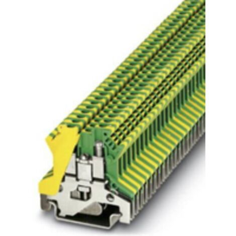 Phoenix Contact 0441119 Morsetto triplo di protezione 5.2 mm A vite Verde, Giallo 1 pz.