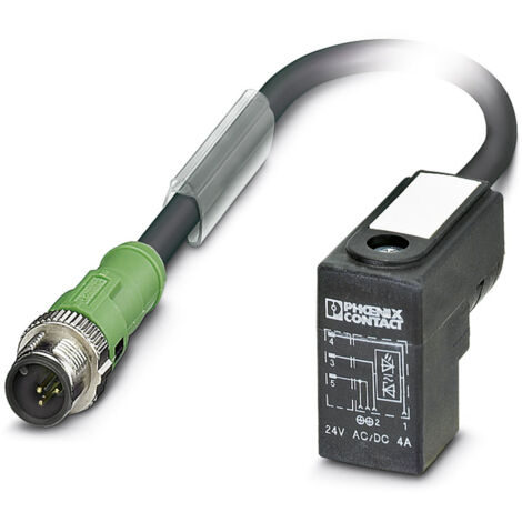 Phoenix Contact 1435593 Sensor-/Aktor-Steckverbinder, konfektioniert M12 Stecker, gerade, Stecker, g