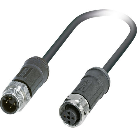 Phoenix Contact 1454118 Sensor-/Aktor-Steckverbinder, konfektioniert M12 Stecker, gerade, Buchse, ge