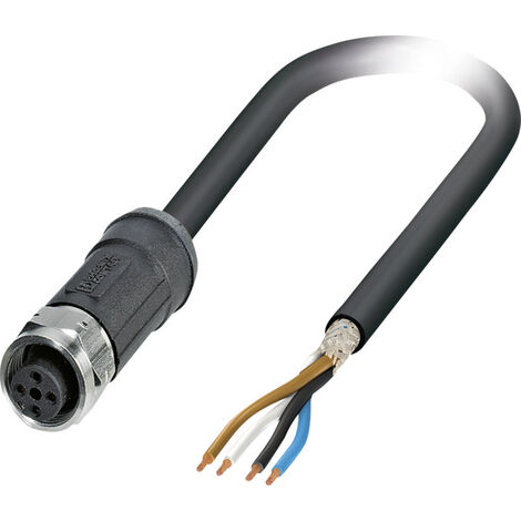 Phoenix Contact 1454163 Sensor-/Aktor-Steckverbinder, konfektioniert M12 Buchse, gerade 5.00 m Polza