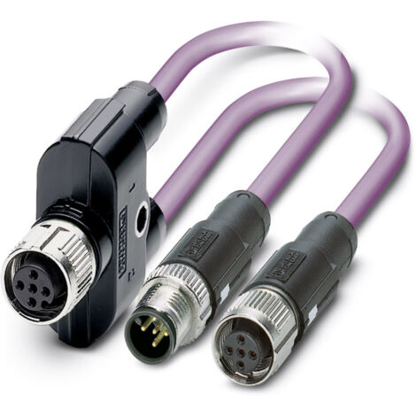 Phoenix Contact 1514579 Sensor-/Aktor-Datensteckverbinder, konfektioniert M12 Adapter, Y-Form 0.50 m