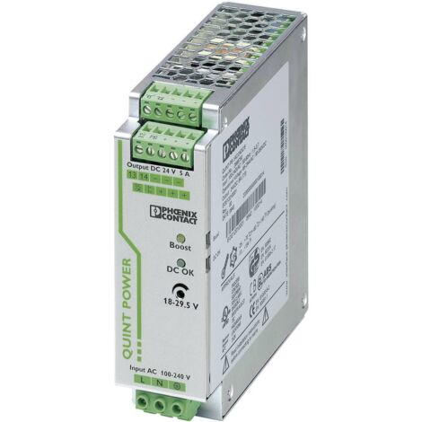 Phoenix Contact 2866750 Alimentatore per guida DIN 24 V/DC 5 A 120 W Num. uscite:1 x Contenuto 1 pz.