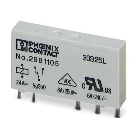 Phoenix contact 2961105 Relè miniaturizzato a innesto 1 scambio 24VDC 6A