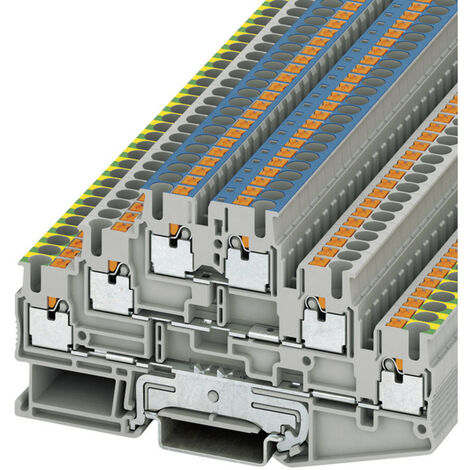 Phoenix Contact 3210538 Dreistock-Schutzleiterklemme 5.2 mm Schnellanschluss  Grau 1 St.