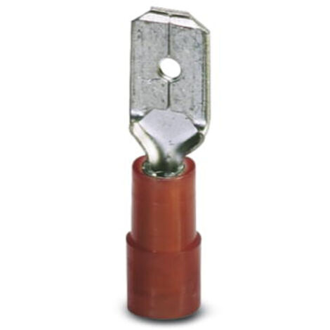 Phoenix Contact 3240058 Flachstecker  Steckbreite: 6.3 mm Steckdicke: 0.8 mm 180 ° Teilisoliert Rot