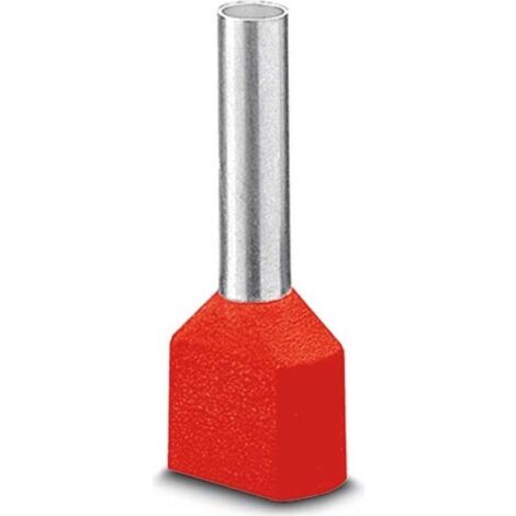 Phoenix Contact 3240679 Capocorda doppio 1 mm² Parzialmente isolato Rosso 100 pz.
