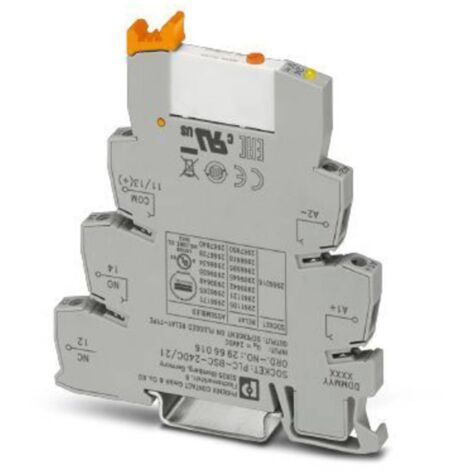 Phoenix Contact PLC-RSC- 24DC/21/MS Module relais Tension nominale: 24 V/DC Courant de commutation (max.): 6 A 1 inverseur (RT) 1 pc(s) A534842