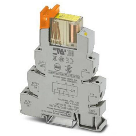 Phoenix Contact PLC-RSC- 24DC/2X21/FG Module relais Tension nominale: 24 V/DC Courant de commutation (max.): 6 A 2 inverseurs (RT) 1 pc(s) A536742