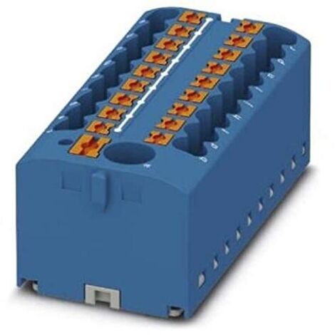PHOENIX CONTACT PTFIX 6/18X2,5 BU VERTEILERBLOCK, GRUNDKLEMME MIT EINSPEISUNG, PUSH-IN, 19-POLIG, BLAU (8 STCK.)