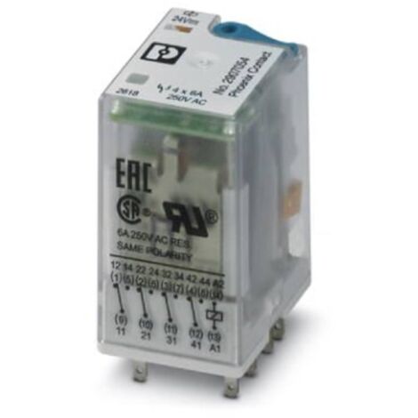 Phoenix Contact REL-IR4/24DC/4X21 Relais 24 V/DC 6 A 4 inverseurs (RT) 1 pc(s) A538622