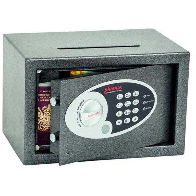 Phoenix Phoenix Vela Deposit Home and Office Size 1 Safe Electronic Lock Graphit
