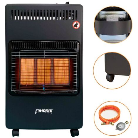 Phönix Keramik Gasheizung 4,2KW Heizstrahler Gasheizofen ODS faltbar
