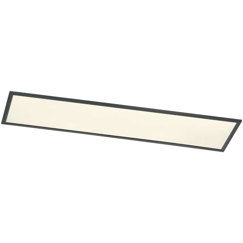 Phoenix Plafonnier led rectangulaire dimmable noir avec diffuseur blanc 120X30
