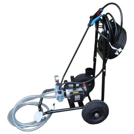 Phoenix – Pulvérisateur haute pression 650 L/h – Tuyau 25 m – Pompe polypropylène – Joints viton pour produits acides – Roues gonflables tout-terrain