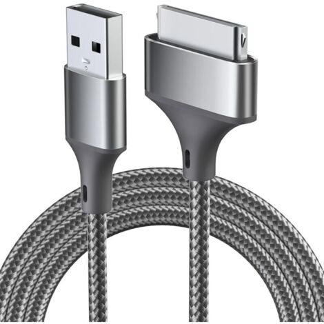 Phone 4S Câble, Cable USB Câble 30 Broches, Fil tressé en nylon de 100 cm de large Compatible avec Phone 4 4s, Phone 3G 3GS, Pad 1/2/3, Pod Touch 4/3/2/1, Pod Classic 3/2/1