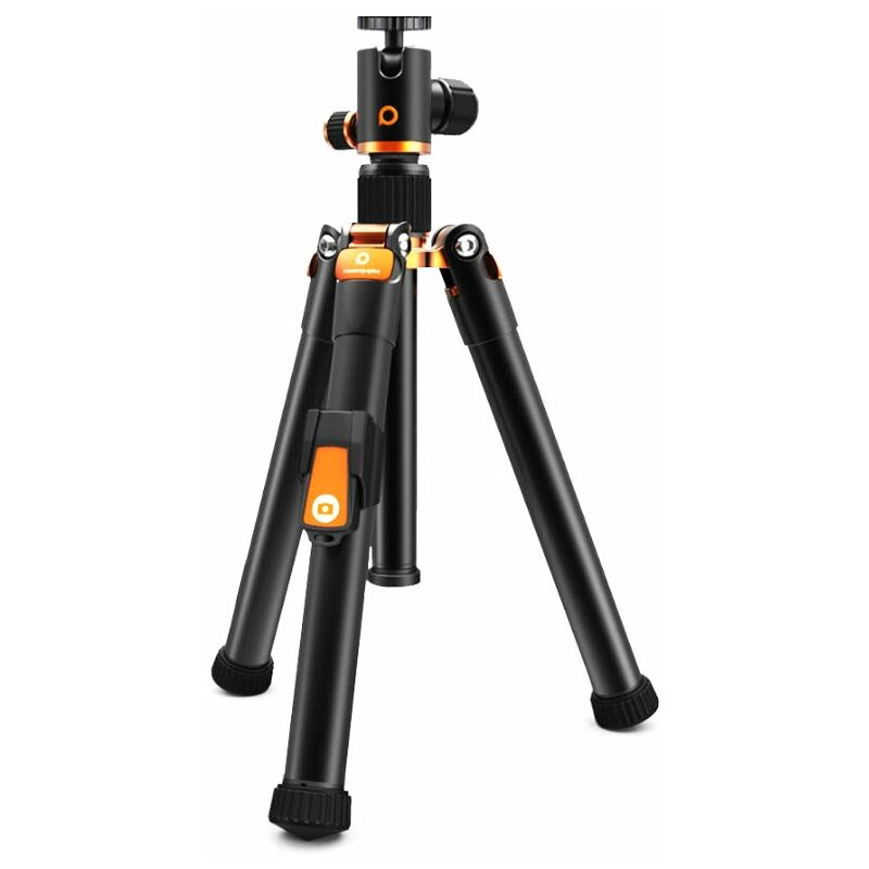 

Wireless BT Kit de tripode remoto Selfie Stick Soporte de soporte de monopie portatil Cabezal esferico panoramico para camara DSLR de viaje