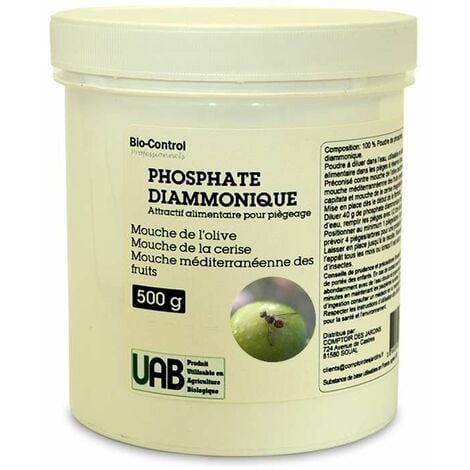 Phosphate diammonique attractif alimentaire de piégeage UAB. Pot 500
