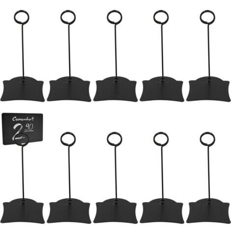 Photo Clip Porte Pinces éTiquettes - Noir Supports Nourriture Pour Prix NuméRos Table Memo Carte NuméRo Ain Supermarché PréSentation Verticale D'éTiquettes GâTeaux Etiquettes Produits 10 PièCes