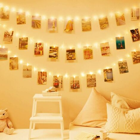 Photo Fairy Lights, Fairy Lights Bedroom Led Photo Fairy Lights Battery Powered Photo Clip Lamp (3m 20led, Warm White)