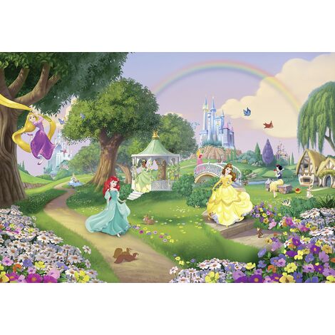 Photo murale de Komar - Disney Princess Rainbow - Taille: 368 x 254 cm - coloré