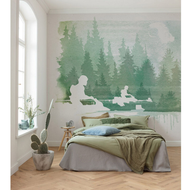 Komar - Poster géant intissé Star Wars Endor Speeders - 350 x 280 cm