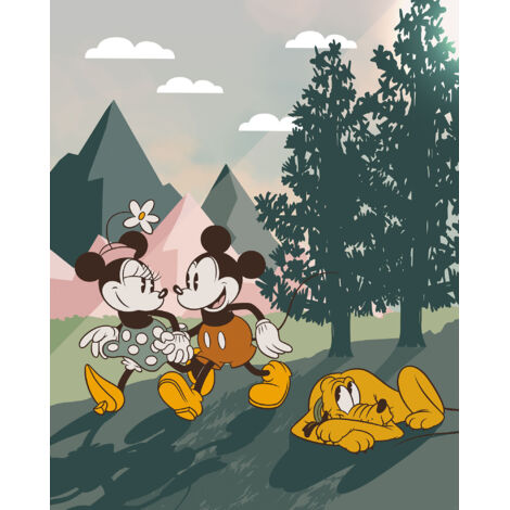 Photo murale intissé impression numérique Mickey & Minnie Dans La Nature