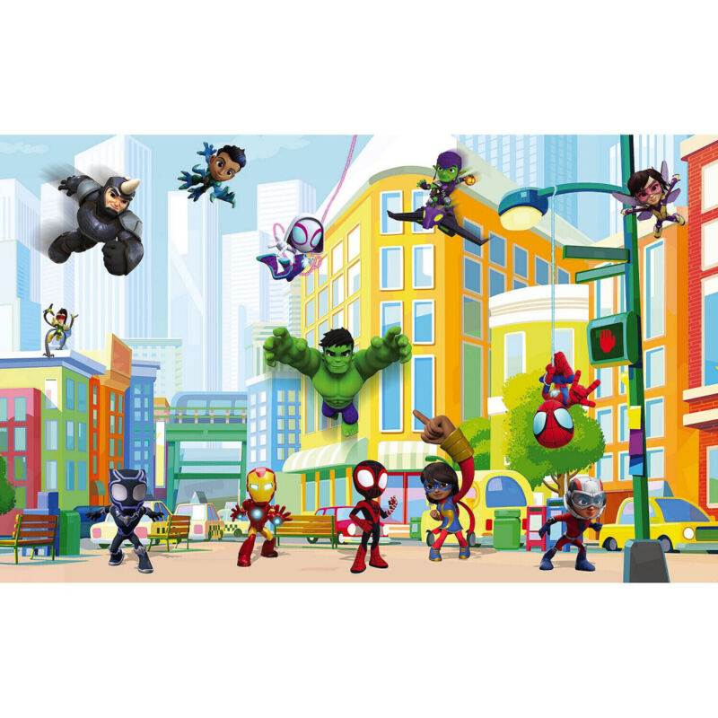 Komar - Photo murale intissé impression numérique Spidey Et Ses Amis Combattent Le Crime