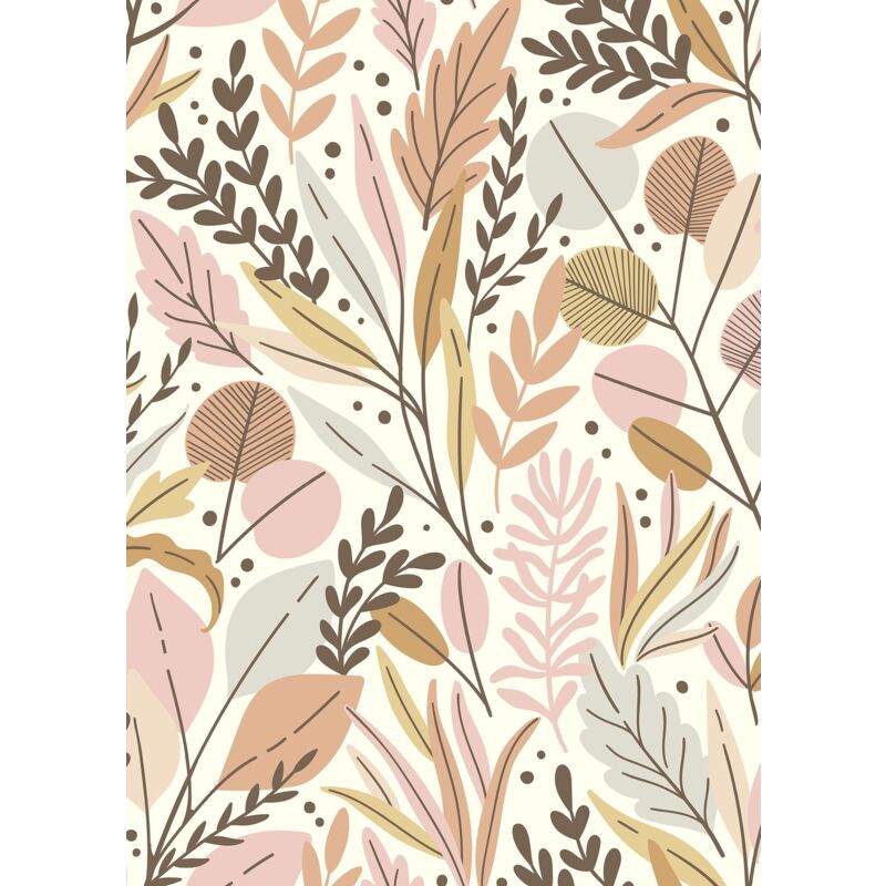 Komar - papier peint panoramique feuilles multicolore - Sanders & Sanders