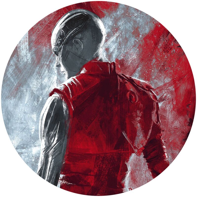 Komar - papier peint panoramique rond adhésif Vengeurs Nebula rouge et gris - Sanders & Sanders