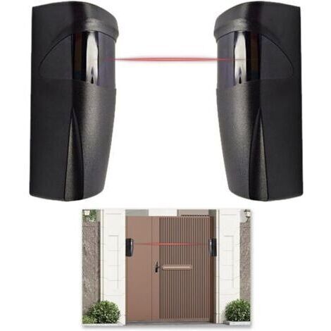 Photocellule infrarouge universelle 12V/24V AC/DC – Capteur extérieur pour portail automatique – Installation murale orientable 135° – IP55