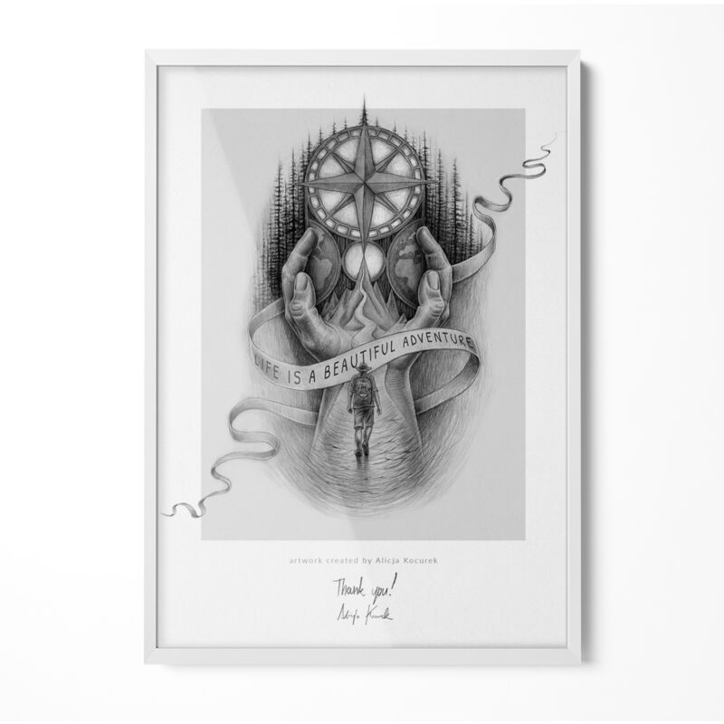 Tulup Kunstrahmen Bilderrahmen Für Foto - Aufhängen Mit Bruchsicherem Acrylglas - Wandrahmen Für Wohnzimmer Schlafzimmer Und Büro 50x70 Cm