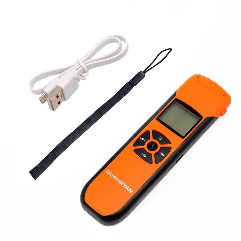 Photometre Fibre Optique,Mini Portatif Léger Laser Fibre Optique Compteur De Lumière à Fibre Pour Tester 7 Longueurs D'onde Calibrées Compteur De