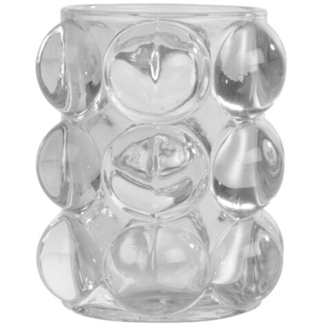 Photophore Bulles en Verre "Arty" 9cm Transparent