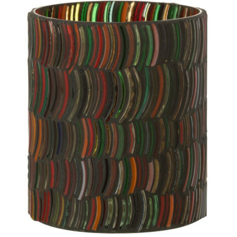 Photophore Design "Mosaic Courbe" 12cm Multicolore
