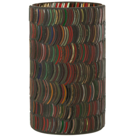 Photophore Design "Mosaic Courbe" 23cm Multicolore