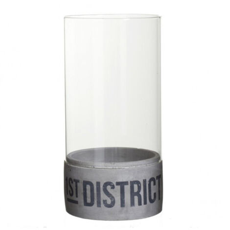 Photophore en Verre "1st District" 20cm Transparent