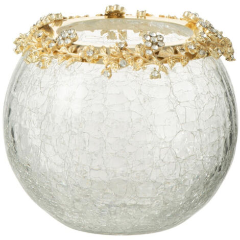 Photophore en Verre Design "Volve" 14cm Transparent