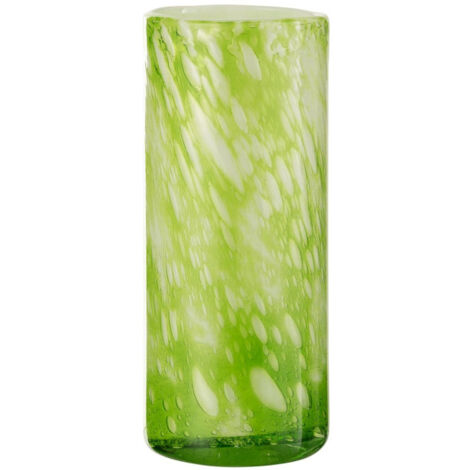 Photophore en Verre "Marbre" 27cm Vert