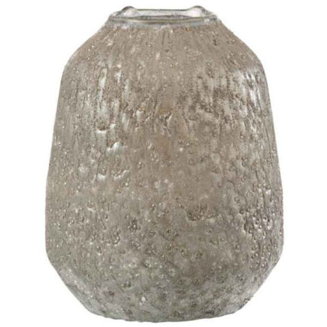 Photophore en Verre "Obliqua" 19cm Gris Bleu