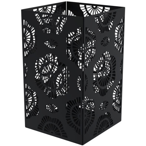 Photophore Fleur Métal 30x17,5 cm Noir Charbon Louis Moulin