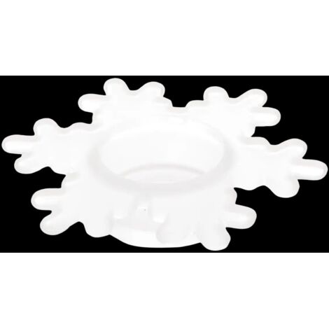 Photophore flocon D.15cm verre blanc - Atmosphera créateur d'intérieur
