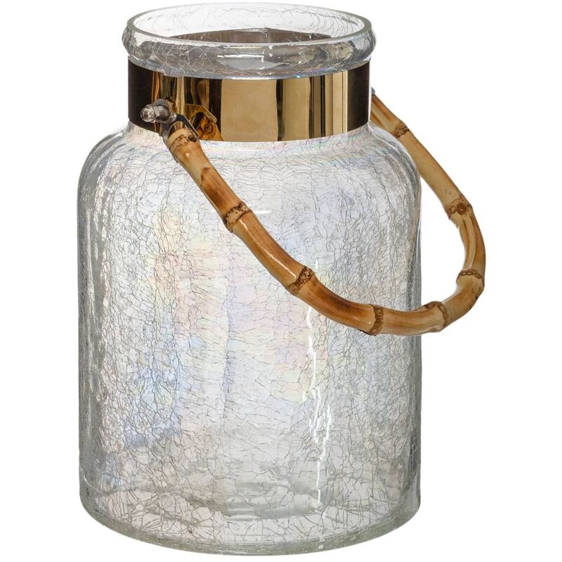 Photophore Ritual verre craquelé H25cm Atmosphera créateur d'intérieur