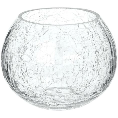 Photophore verre craquelé H10cm - Atmosphera créateur d'intérieur