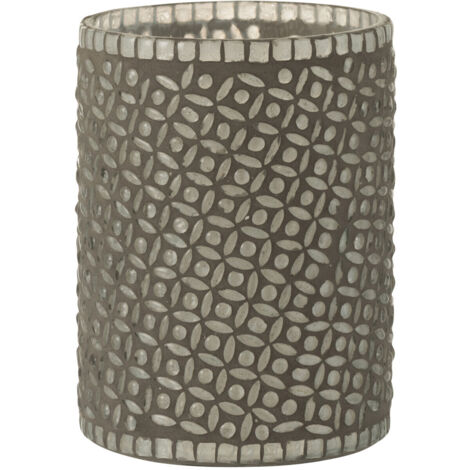 Photophore verre gris Omani H 17cm