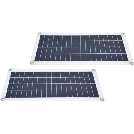 Photovoltaik-Solarpanel-Set – 2 x 10-W-Module mit 30-A-Regler – Zwei 5-V-USB-Anschlüsse für Wohnmobile und Boote