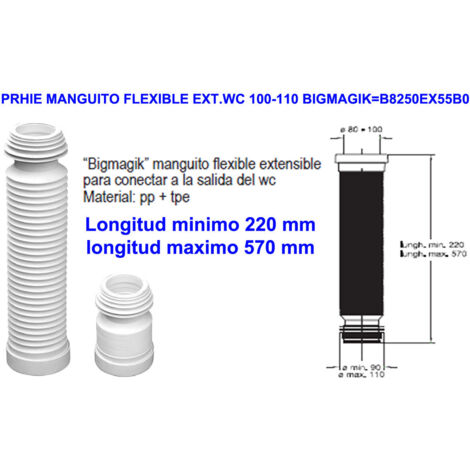 PHRIE Manguito Flexible Extensible WC 100-110 Bigmagik 31001