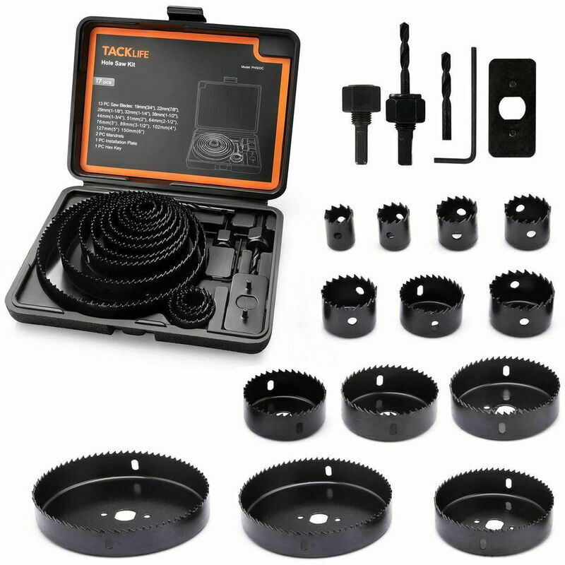 PHS03C Kit seghe a tazza, 17 pezzi 3/4''-5