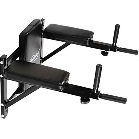 NOVA Physionics® Barra de Inmersión - Montaje en Pared, Ajustable, 4 Agarres, Acolchada, Máx. 200kg - Barras Paralelas, de Dominadas, Dips, Equipo de Fitness y Ejercicio, Estación para Abdominales